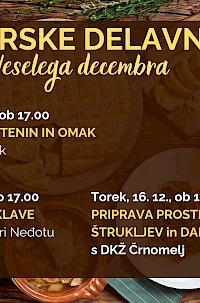 Priprava testenin in omak, kuharska delavnica