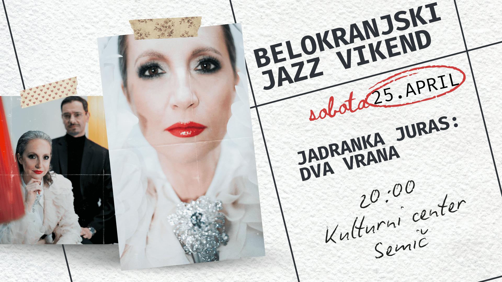 Jadranka Juras “Dva črna vrana”, koncert ob Svetovnem dnevu jazza