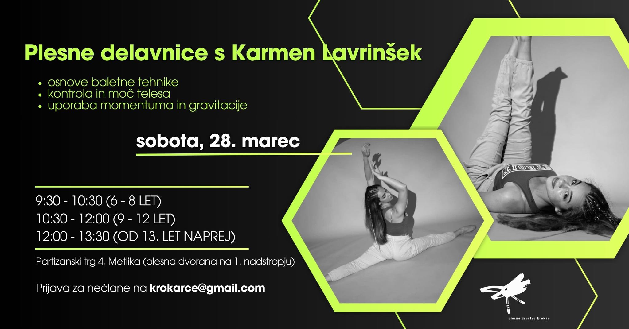 Plesne delavnice s Karmen Lavrinšek