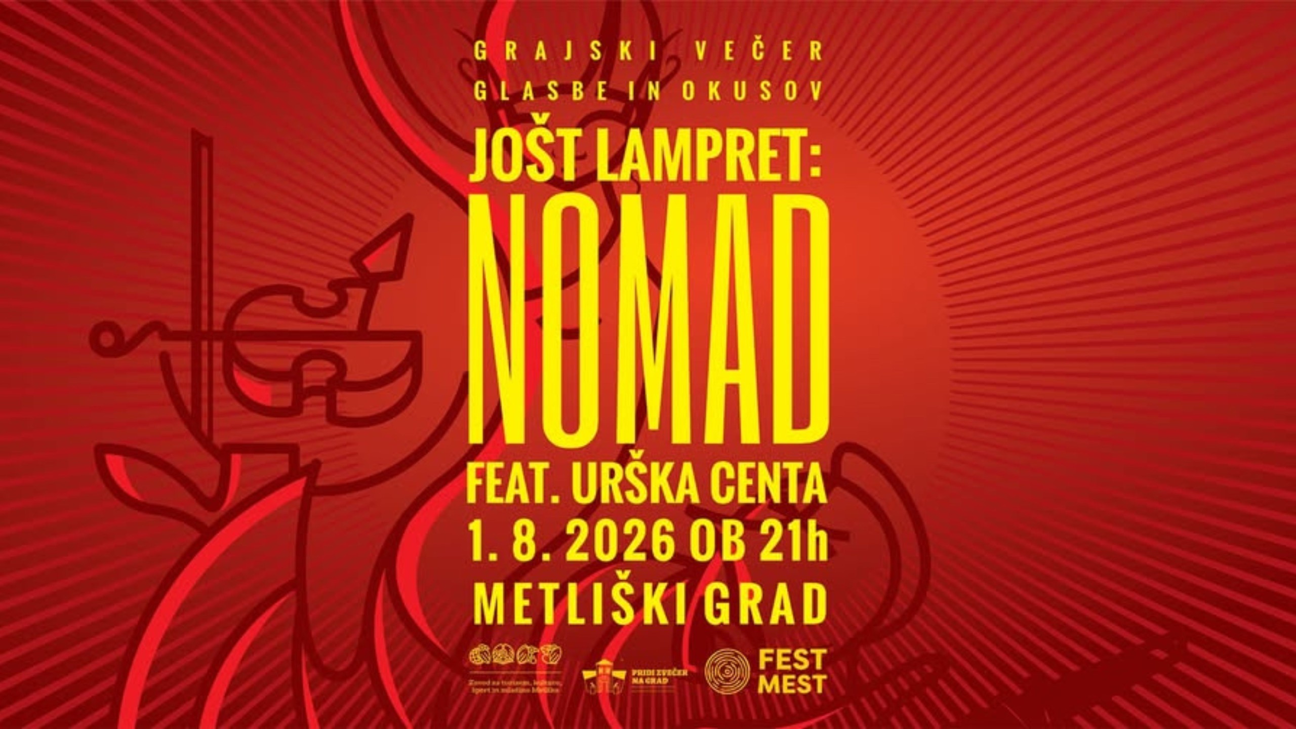 Grajski večer glasbe in okusov: Jošt Lampret: Nomad feat. Urška Centa