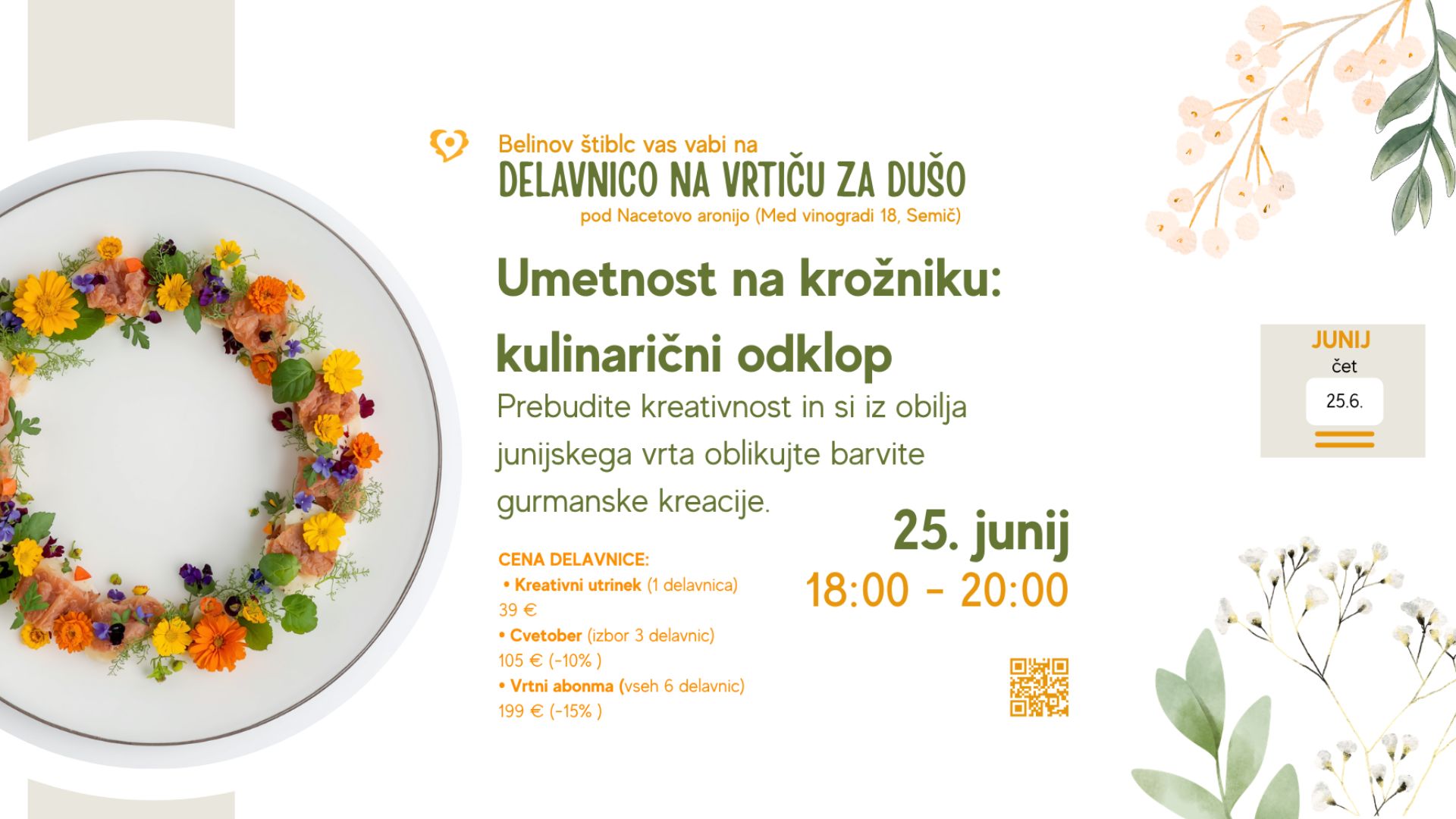 UMETNOST NA KROŽNIKU: KULINARIČNI ODKLOP