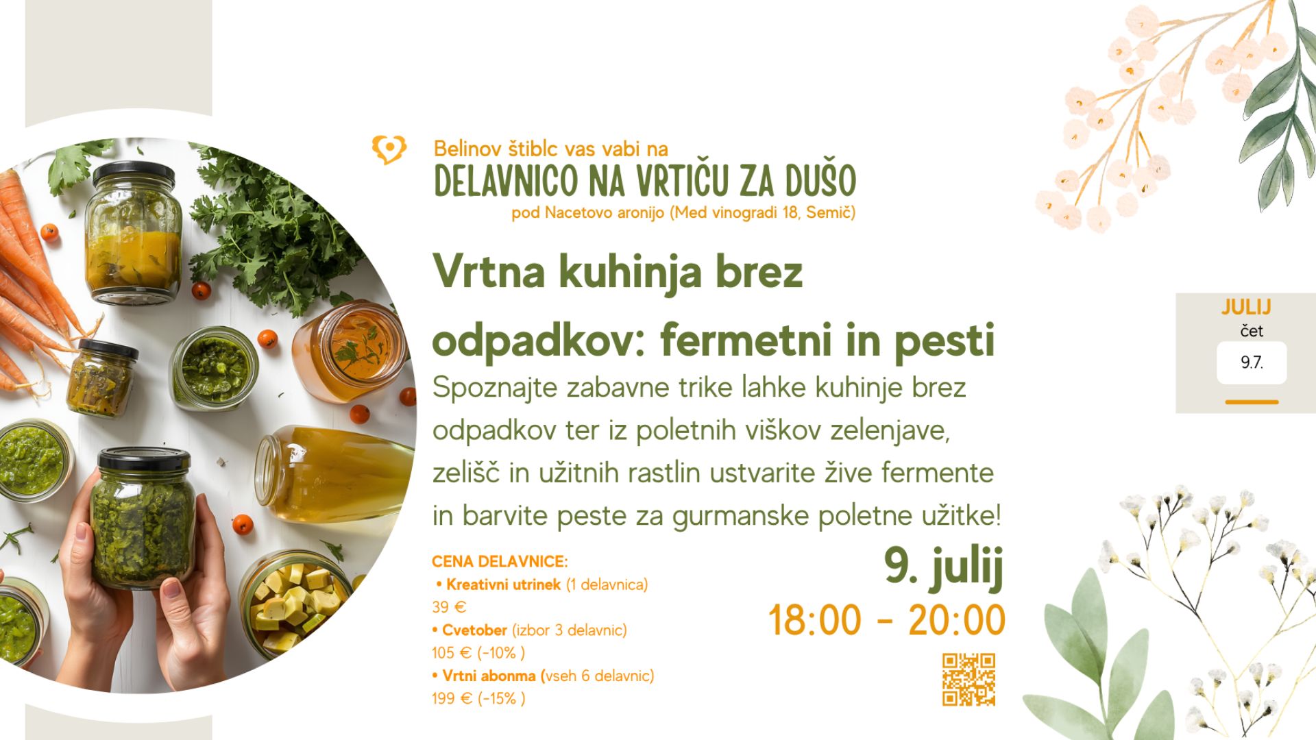 VRTNA KUHINJA BREZ ODPADKOV: FERMENTI IN PESTI