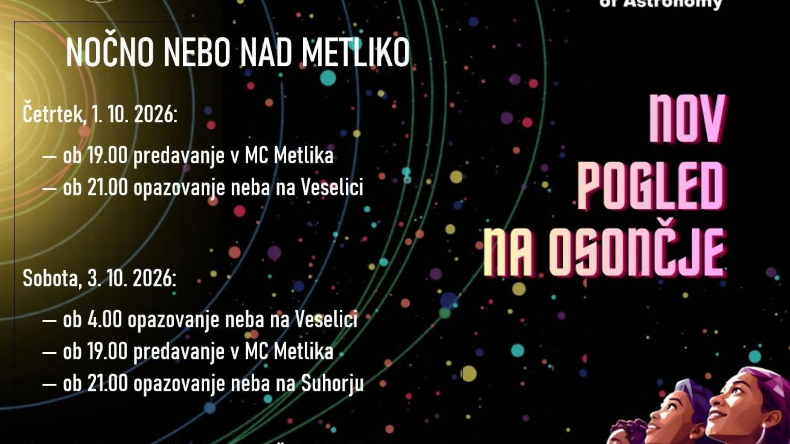 Nočno nebo nad Metliko – nov pogled na osončje