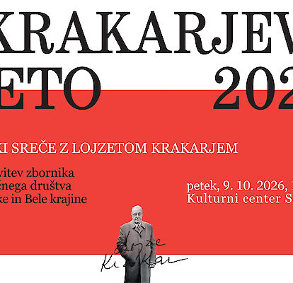 Koščki sreče z Lojzetom Krakarjem, predstavitev zbornika SdDBk