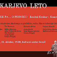 V PETEK PA…O PESNIKU: Recital Krakar – Kosovel